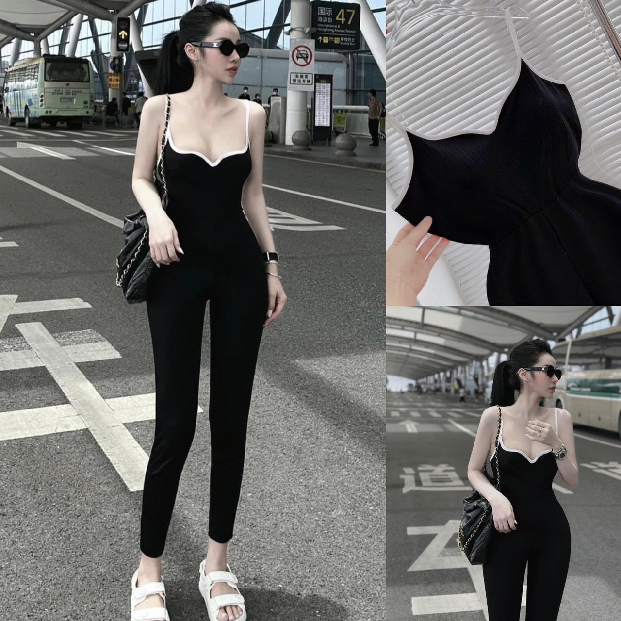 Jum quần dài 2 dây viền có sẵn mút vải thun gân co giãn MBB65