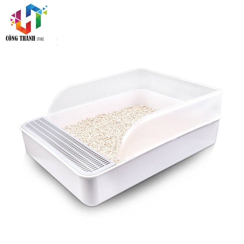 ∋✉▦  CHẬU VỆ SINH CHÓ MÈO CHẬU VỆ SINH CÓ RÀO CHẮN DÀNH CHO THÚ CƯNG -[CHÍNH HÃNG]