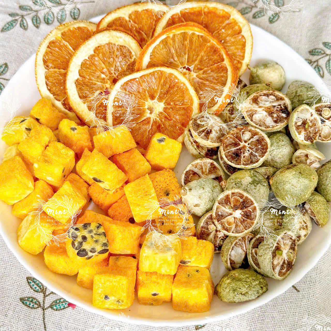  Combo 30 Gói Trà Detox Mix Chanh Dây Cam Tắc Xanh + Tặng Bình Thủy Tinh  Trà hoa quả Sấy Khô - Trà Thảo Mộc  