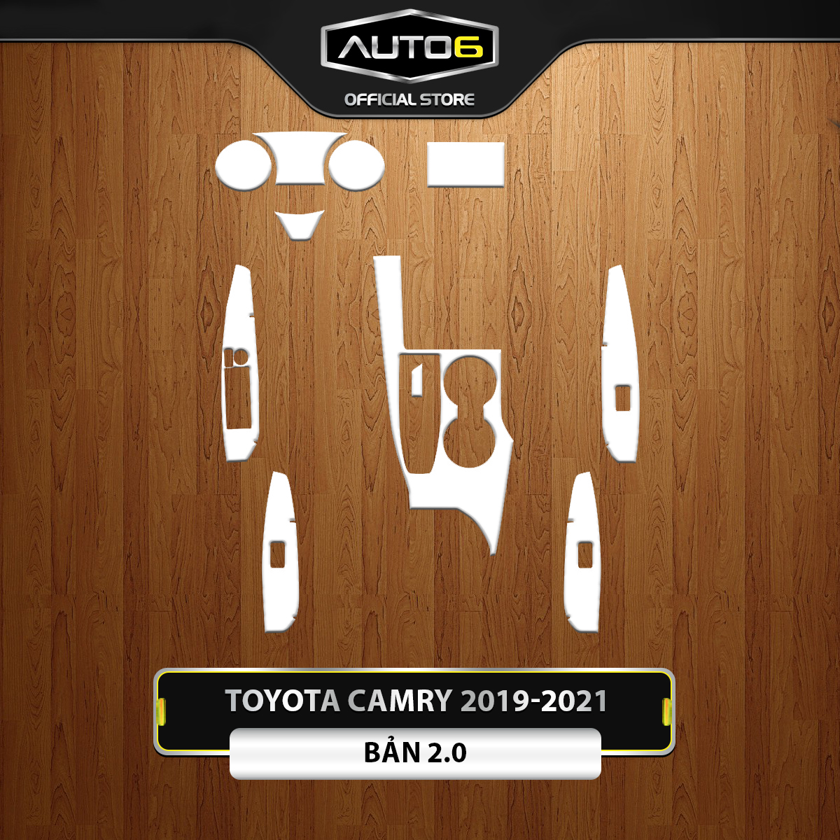 TOYOTA CAMRY 2.0G [ 2019-2021 ] - Film PPF dán bảo vệ chống xước nội thất ô tô - AUTO6- <Made in Việt Nam>, chống xước, làm mờ đi các vết xước cũ hiệu quả, giữ lại độ zin cho xe