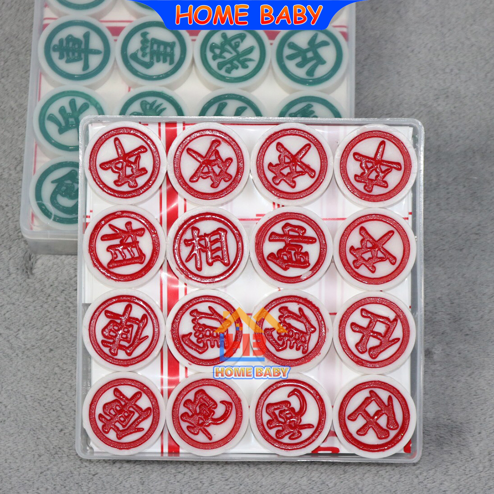 Cờ tướng ĐẶC RUỘT chất liệu nhựa Cao Cấp chịu được va đập mạnh, Bộ đồ chơi Boardgame sản xuất tại Việt Nam - HOME BABY