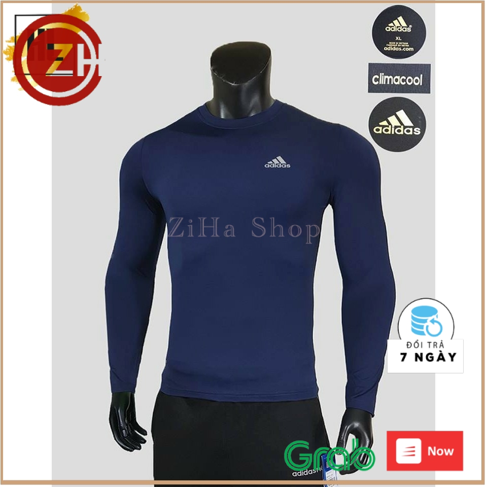 Áo giữ nhiệt adi.das áo thun nam dài tay mùa đông cổ tròn - loại xịn - ziha shop