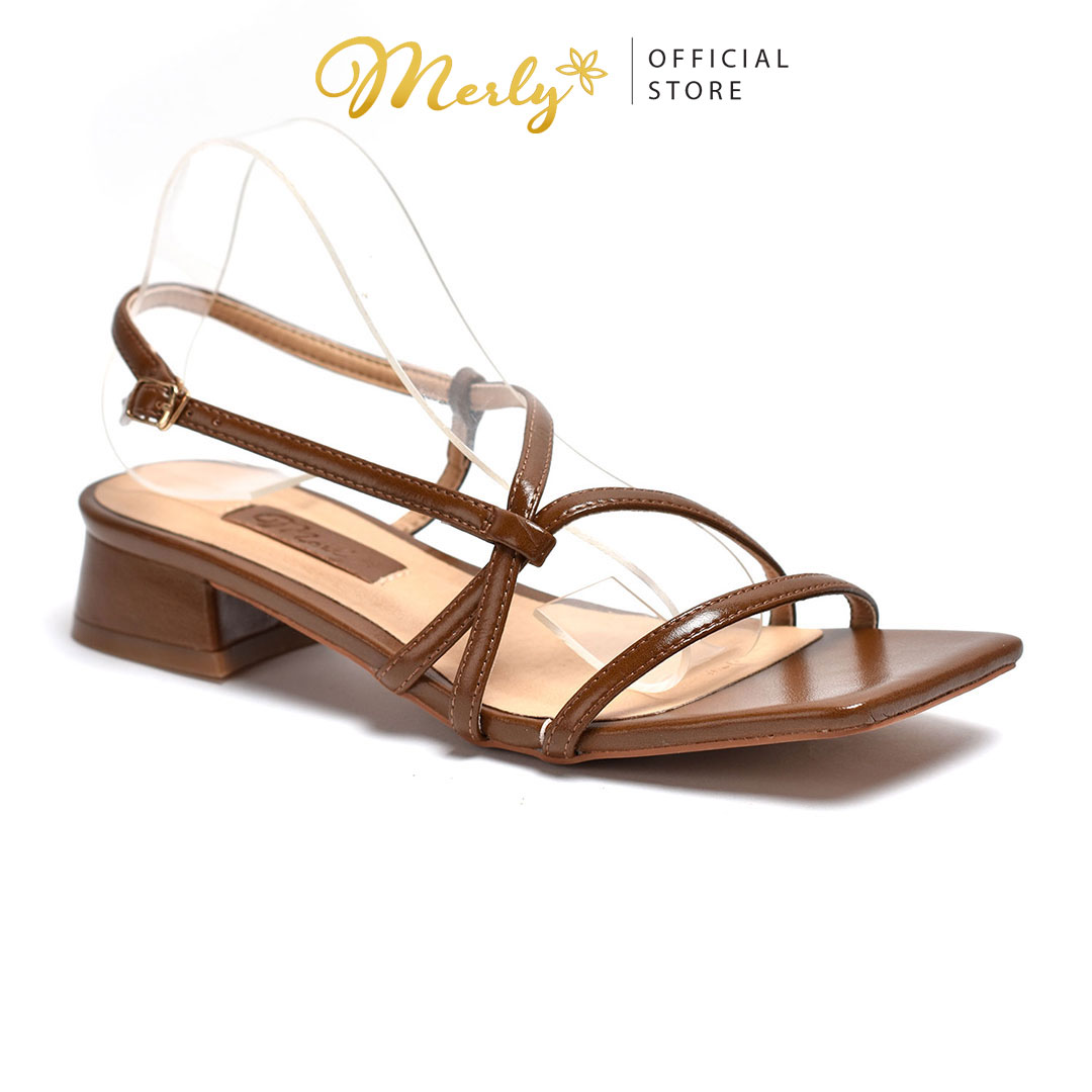Giày sandal nữ gót thấp Merly 1463, Giày sandal size lớn