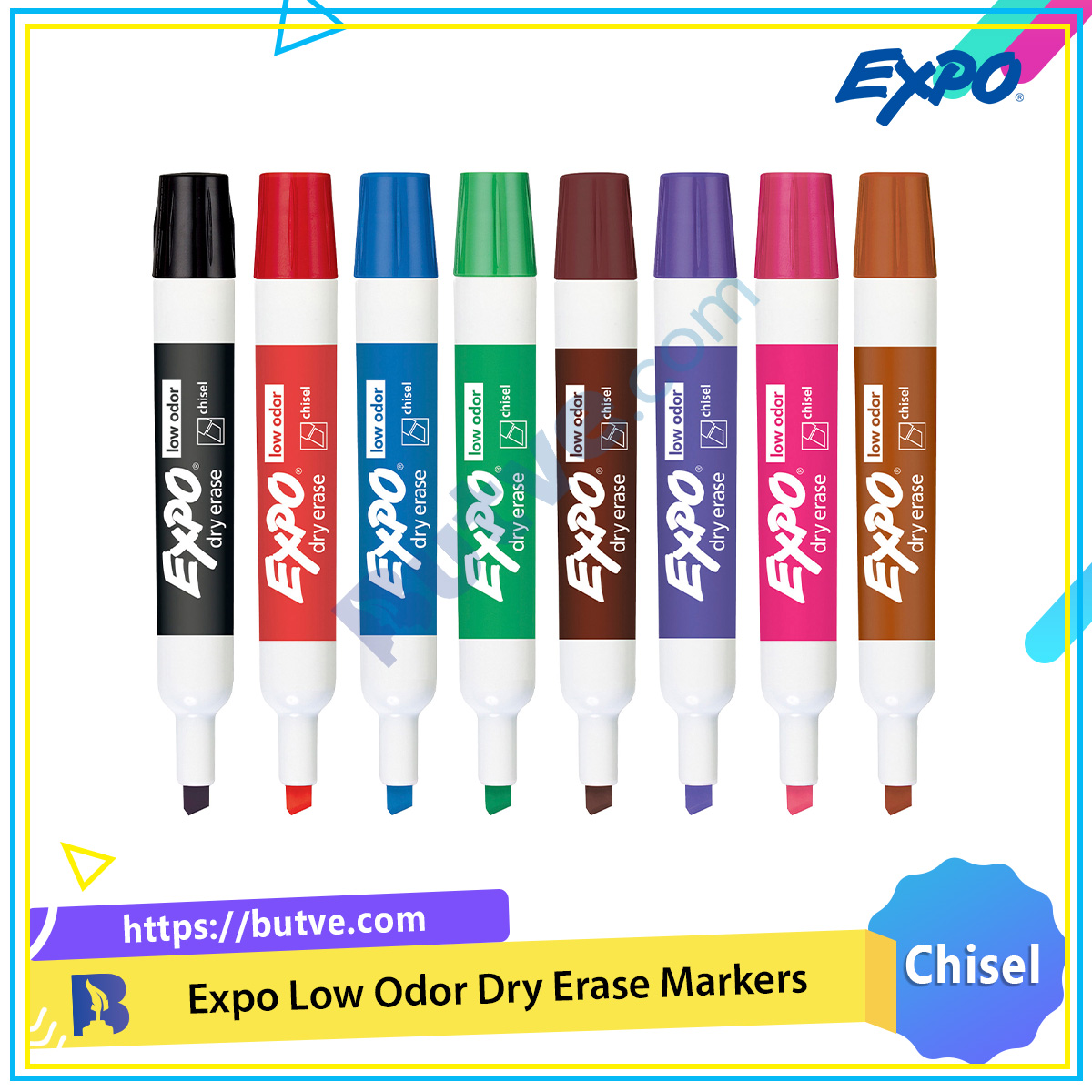 [HCM]Bút lông viết bảng không mùi Expo Low Odor Erase Marker Chisel 4.5mm (Cây lẻ)