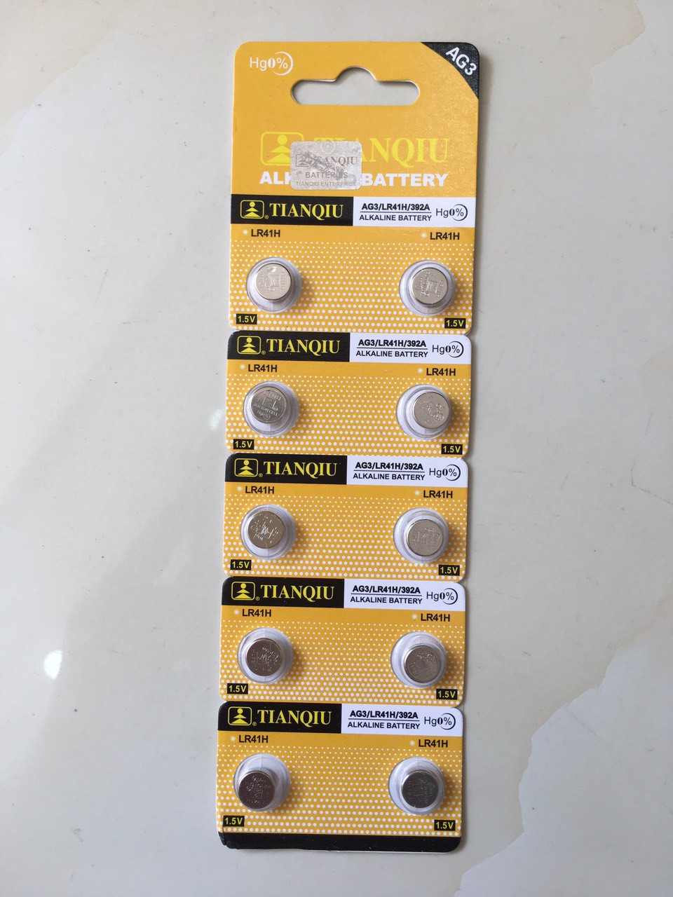 [HCM]Vỉ 5 viên pin cúc áo 1.5v LR41 736 736HK 192 L736F AG3-LR41-392A Hong Kong