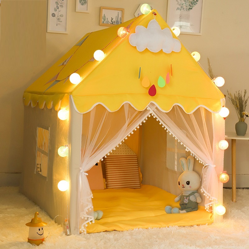 Lều Công Chúa-Hoàng Tử Cho Bé Yêu.tặng kèm đèn Lều công chúa cho bé ,lều Cho Bé Ngủ Chơi Lều trẻ em, Lều Hoàng tử Công Chúa Cho bé hàng cao cấp với chất liệu vải an toàn cho bé thiết kế chắc chẵn rễ dàng di chuyển BH 6 THÁNG