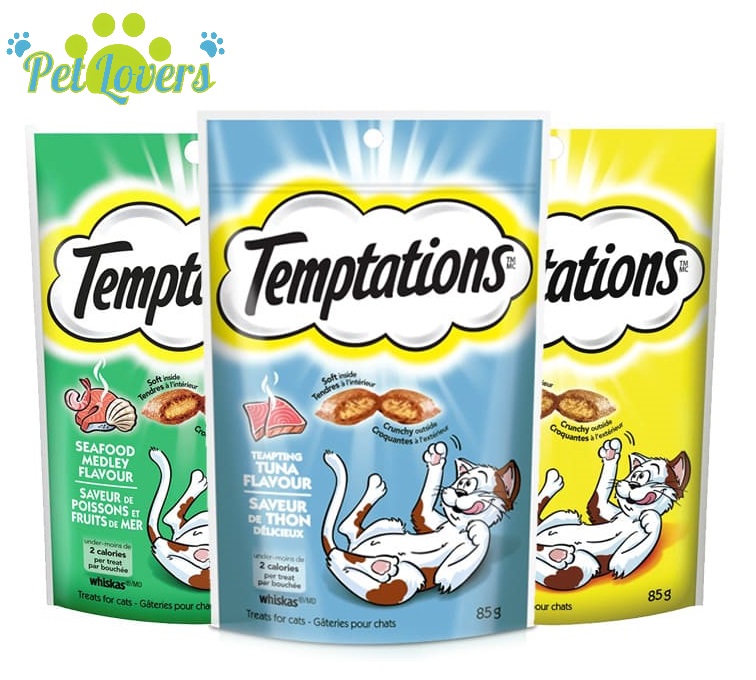 Temptations - Thức ăn vặt bánh thưởng cho mèo gồm 3 vị 85g