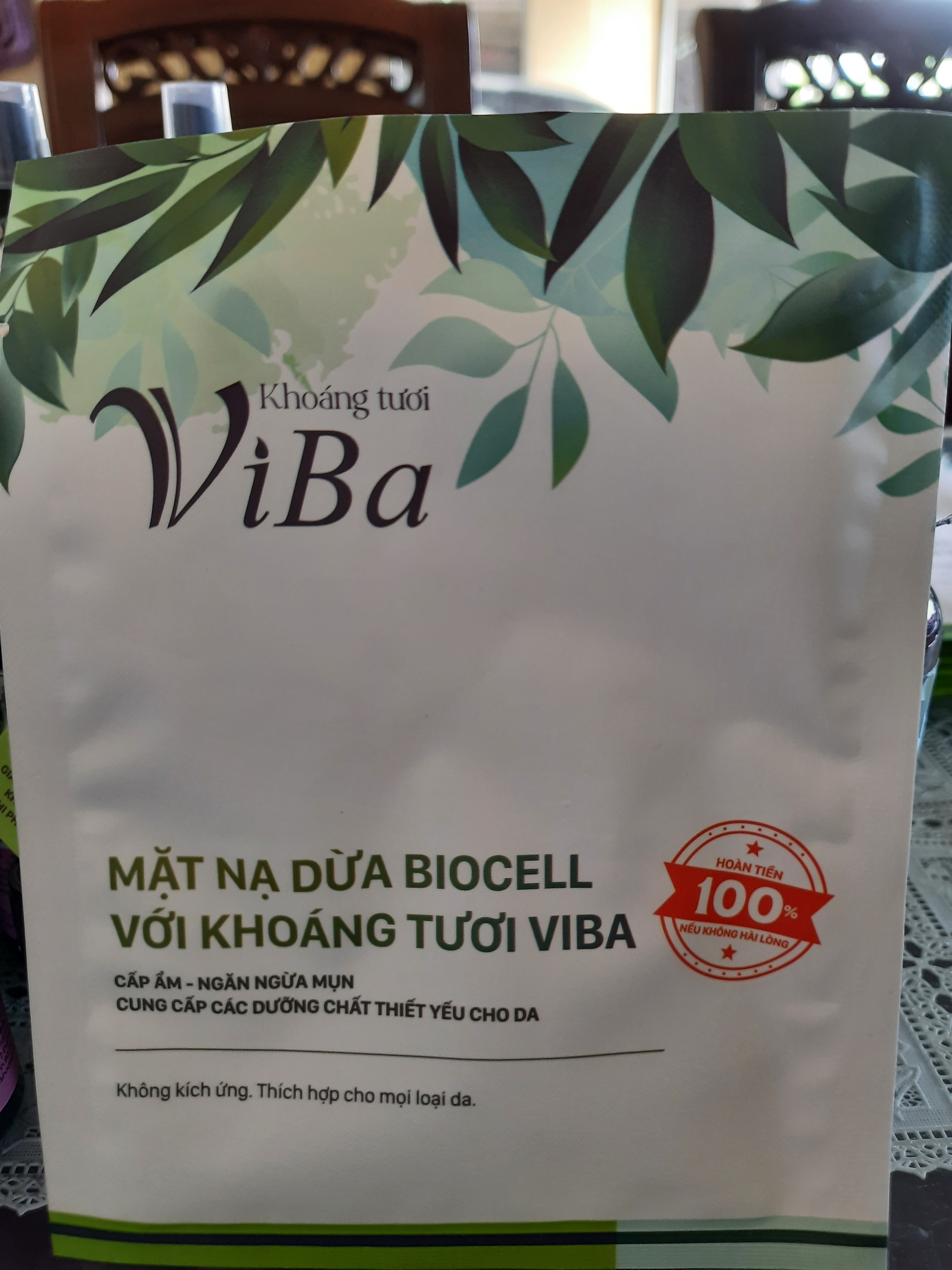 Mặt nạ dừa Biocell Khoáng tươi Viba