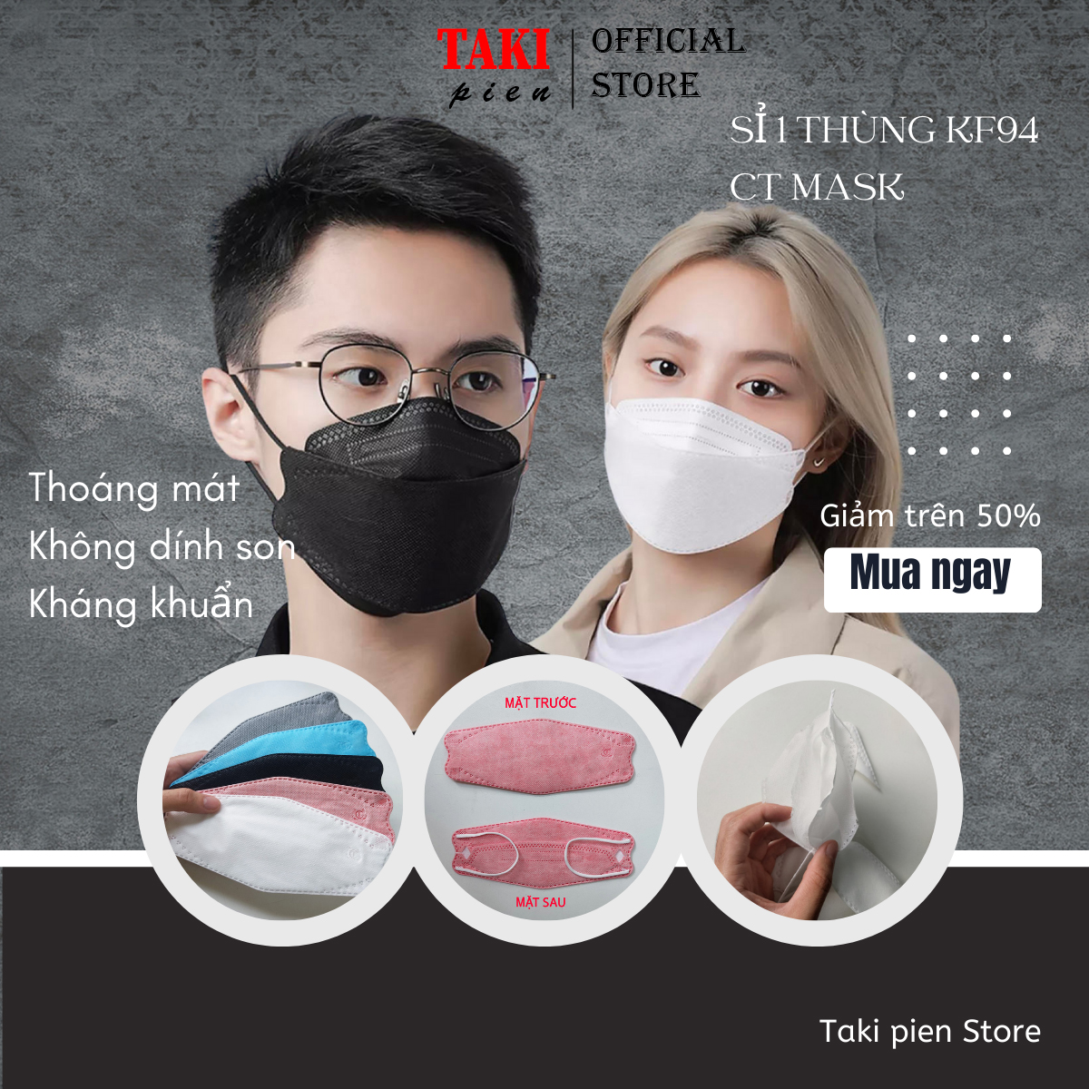 [Sỉ 1 thùng 300/200/100 cái] Khẩu trang kf94 hàn quốc Cường Thịnh chính hãng, khẩu trang 4d mask, 4 lớp kháng khuẩn và bụi mịn, đạt tiêu chuẩn iso của bộ y tế, công nghệ dập hiện đại của Hàn Quốc