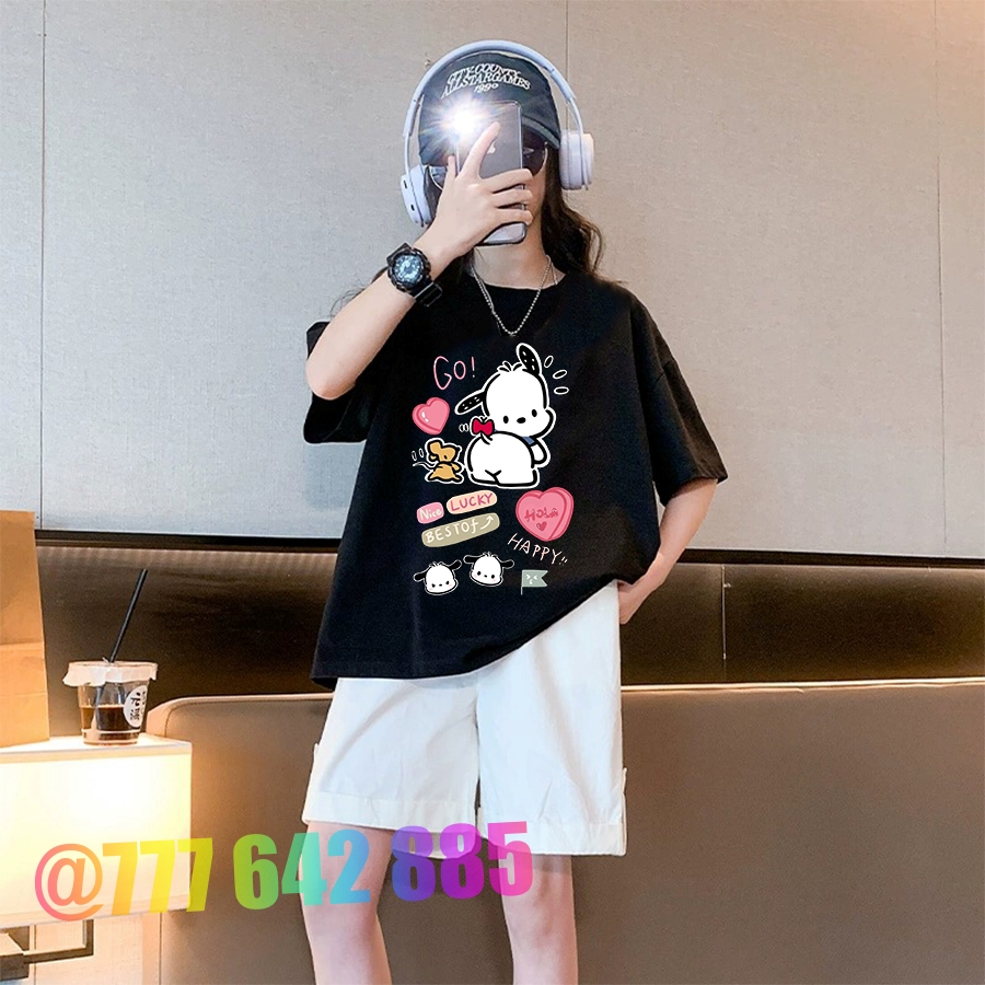 School girl t shirt loose form 20kg 30 kg 40kg girl dynamic summer T-shirt white bear print cotton hebikids T-shirts - 6