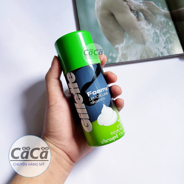 [Chính hãng] Kem Bọt cạo râu Gillette hương chanh 175g - Foamy Lemon Lime 175ml