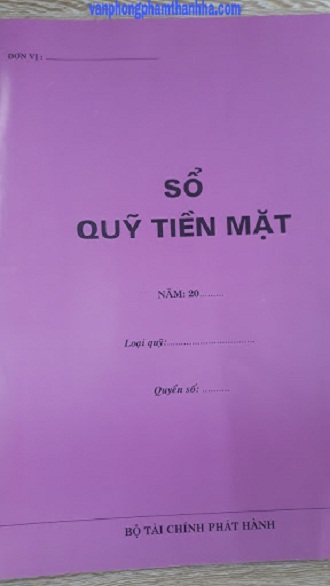 Sổ quỹ tiền mặt (2 quyển)