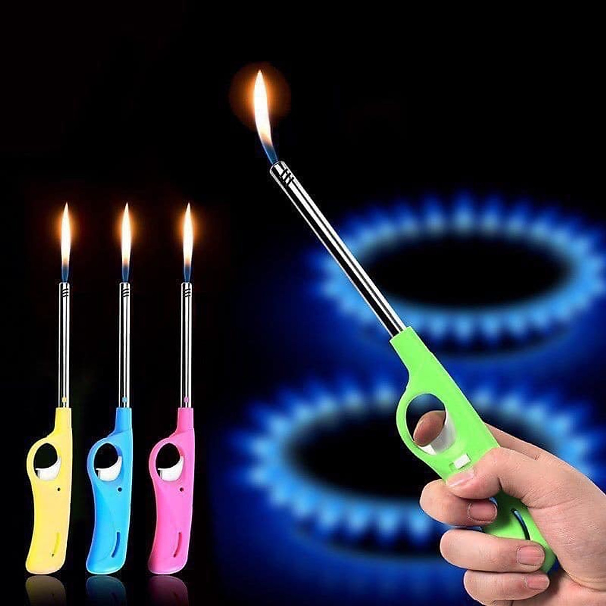 Bật Lửa Mồi Lửa Bếp Gas Bếp Cồn An Toàn (Màu Sắc Ngẫu Nhiên)
