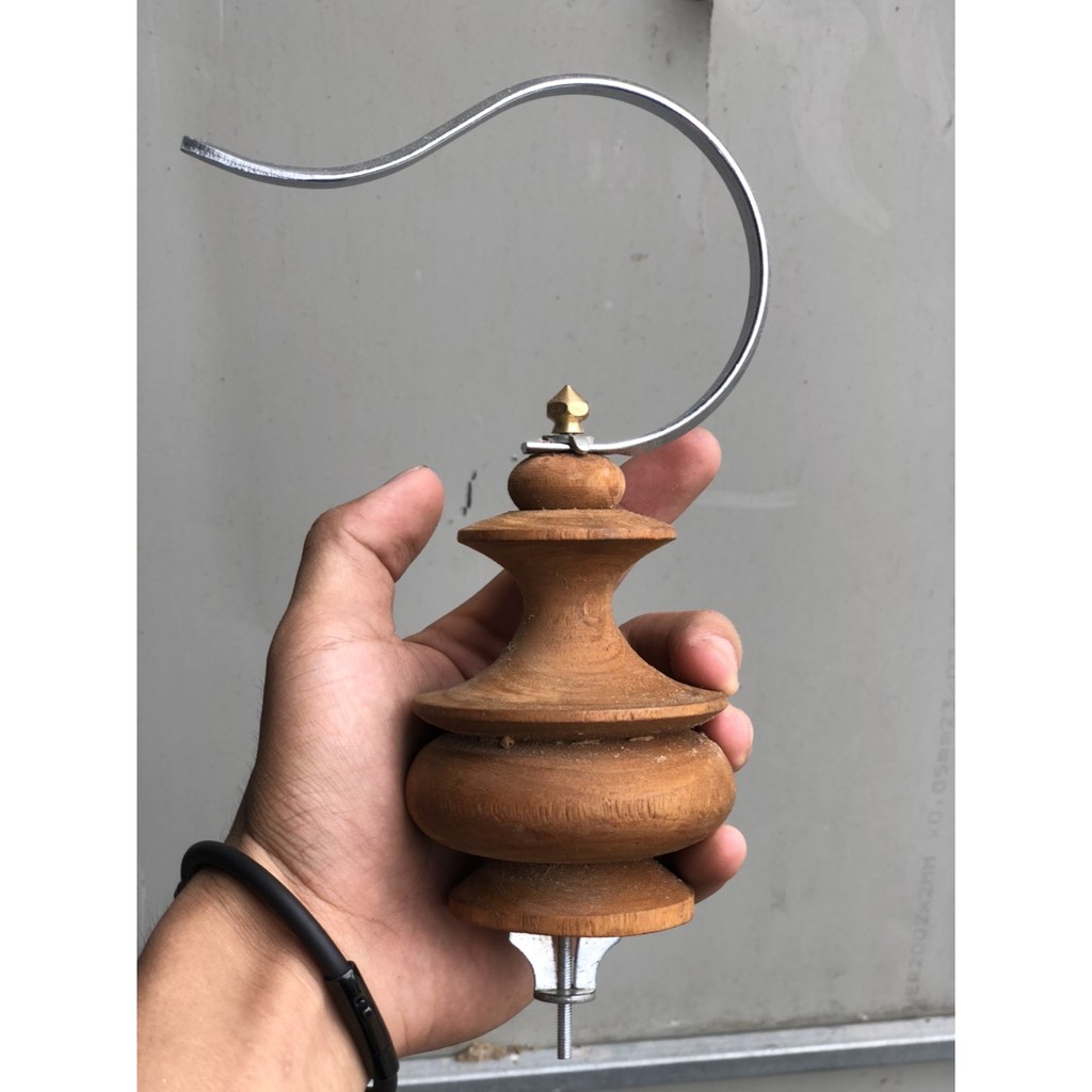 Combo móc treo lồng chim chào mào,chích chòe chất liệu inox nậm gỗ vàng siêu bền giá rẻ Phụ kiện chim cảnh Kabosa