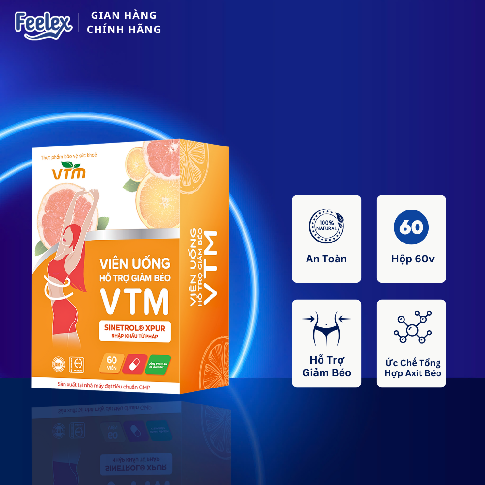  Viên uống hỗ trợ giảm béo giảm cảm giác thèm ăn không mất nước an toàn không tác dụng phụ - lọ 60 viên 