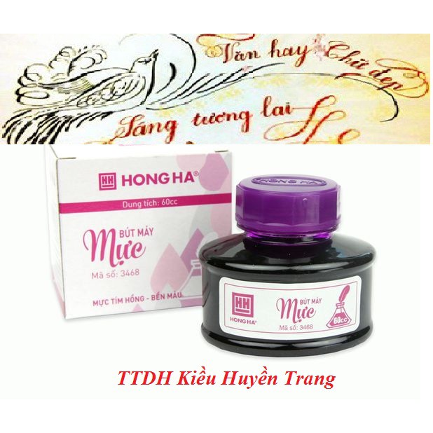 Mực Lọ Hồng Hà Cho Bút Máy