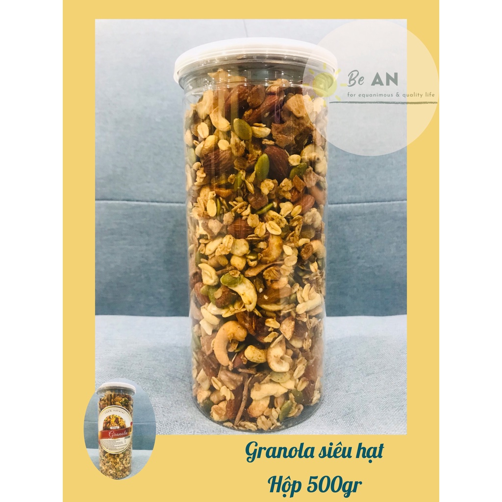 Granola lᴏại 1 siêu hạt 500gram - ngũ cốc ăn kiêng giảm cân.