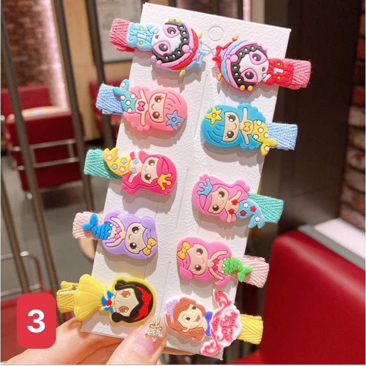 Set kẹp tóc mái 10 món nhiều hình kute cho bé gái siêu cute, dễ thương