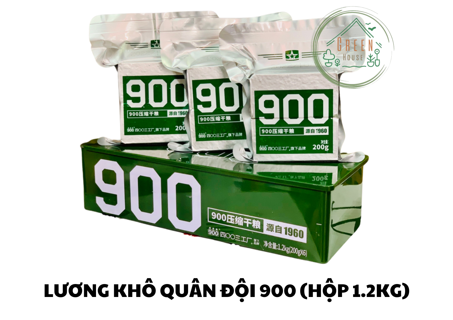 Lương khô quân đội Trung Quốc 900, Lương khô hộp sắt thương hiệu 900** Tần Hoàng Đảo - Chuẩn lương khô Tàu