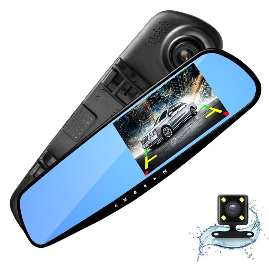 [HCM]Camera hành trình ô tô - Camera xe hơi - Camera cho xe hơi Giá Tốt - Camera dạng gương chiếu hậu Full HD 1080