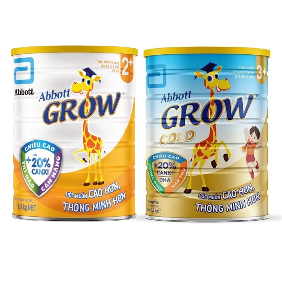 SỮA BỘT ABBOTT GROW 2+ 1.6KG / GROW GOLD 3+ 1.7Kg