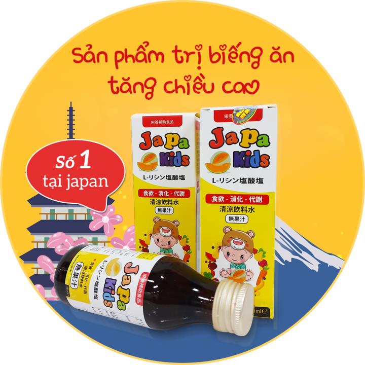 Siro ăn ngon cho bé Siro ăn ngon tăng cân cho bé Japa Kids Chính Hãng