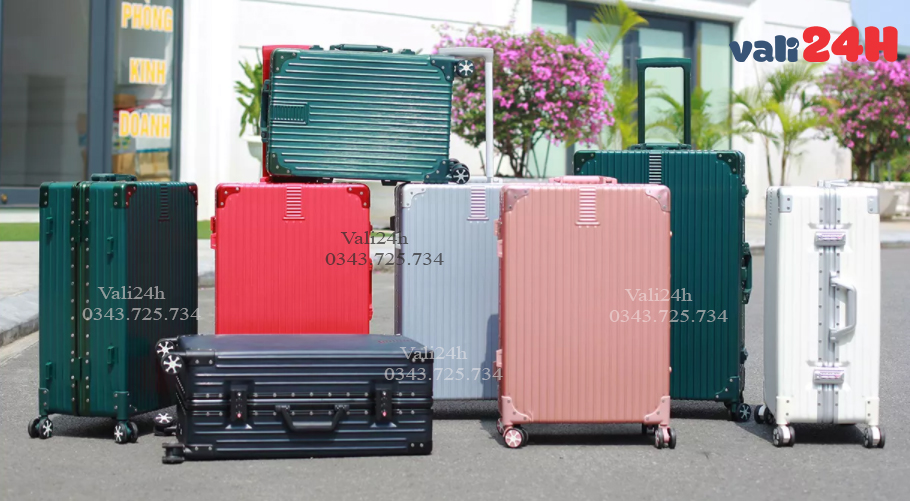 Vali kéo du lịch KHUNG NHÔM KHÓA SẬP Size 20, chống xước, chống va đập