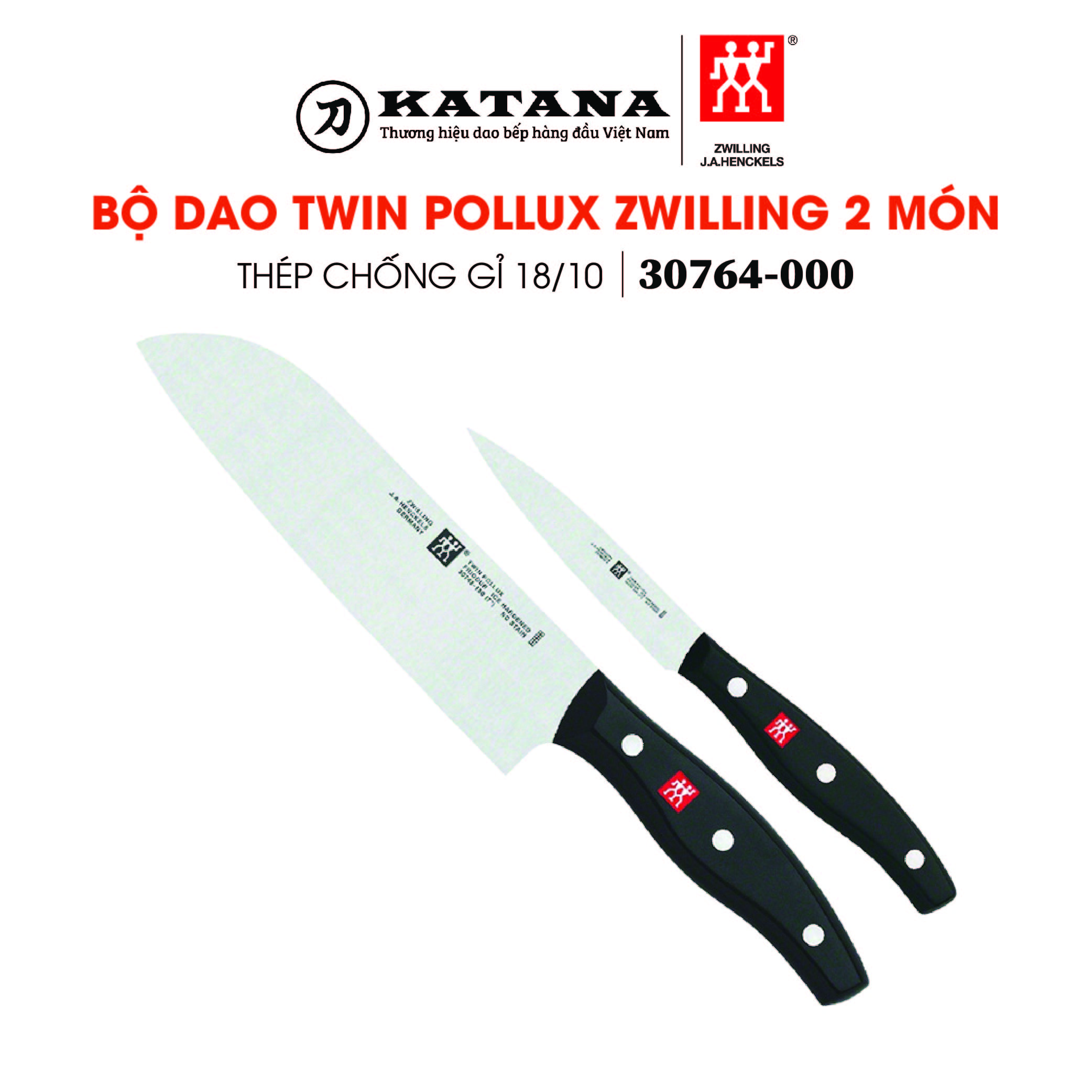 Zwilling - bộ dao twin pollux - 2 món