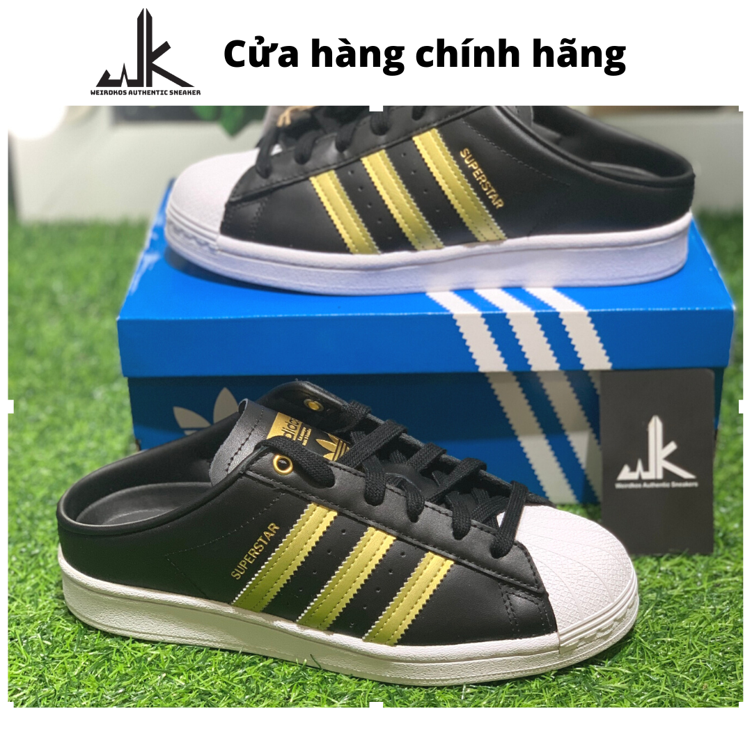 Giày Adidas Superstar Mule Black Gold Metallic FZ2268