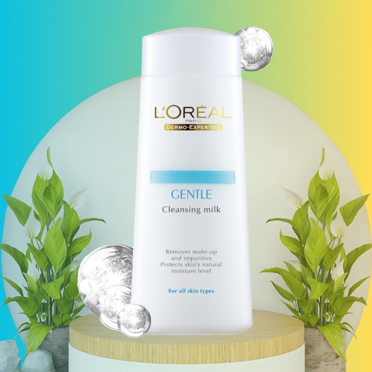 Sữa Tẩy Trang L'Oreal Paris Dermo-Expertise Gentle Cleansing Milk 200ml Dịu Nhẹ Sạch Thoáng Cấp Ẩm Cho Da