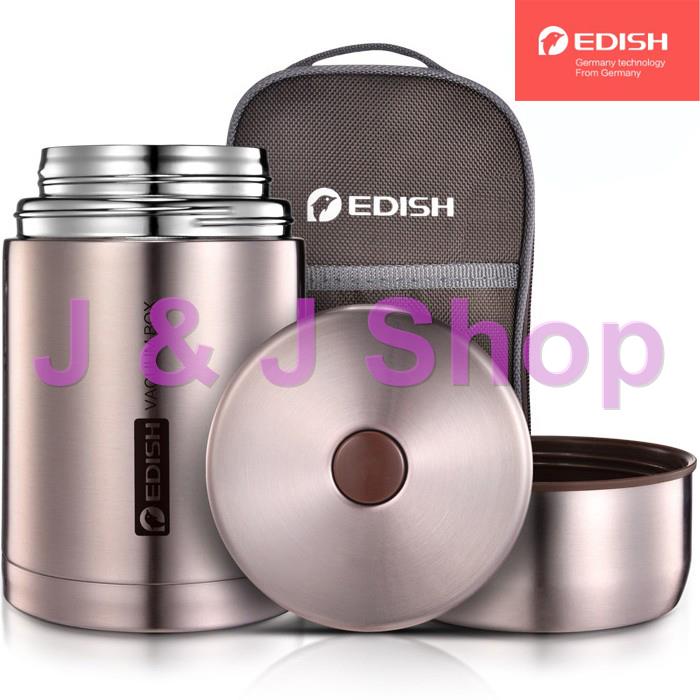 Bình ủ cháo giữ nhiệt Edish thương hiệu Đức inox 316 cao cấp 1000 ml + Tặng Túi Giữ nhiệt
