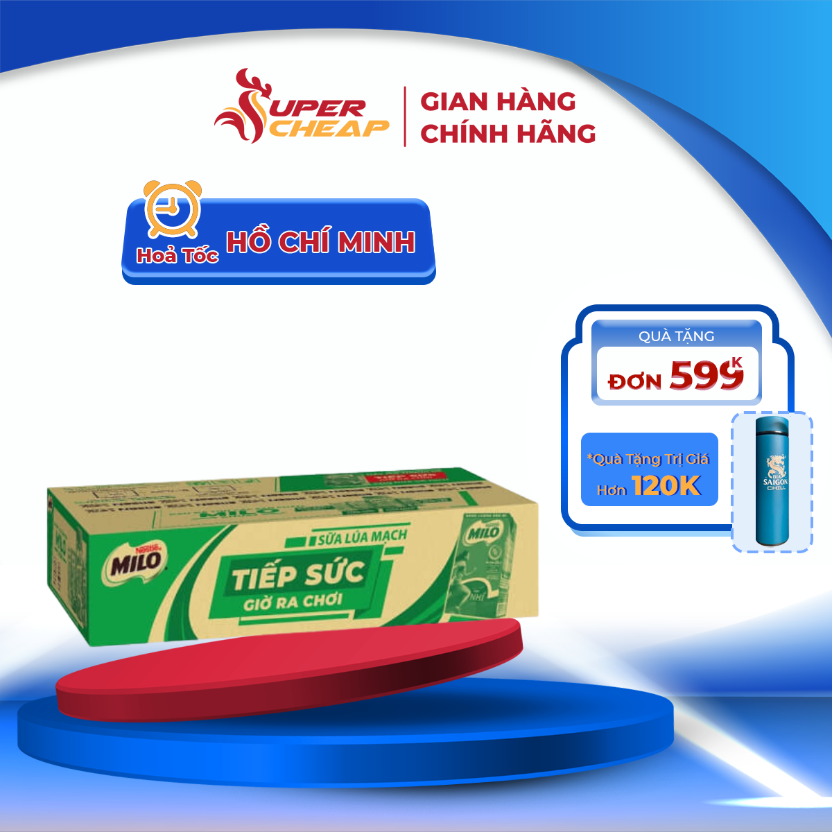 Thùng 48 hộp sữa nước Nestle Milo 180ml/ hộp  Supercheap chính hãng