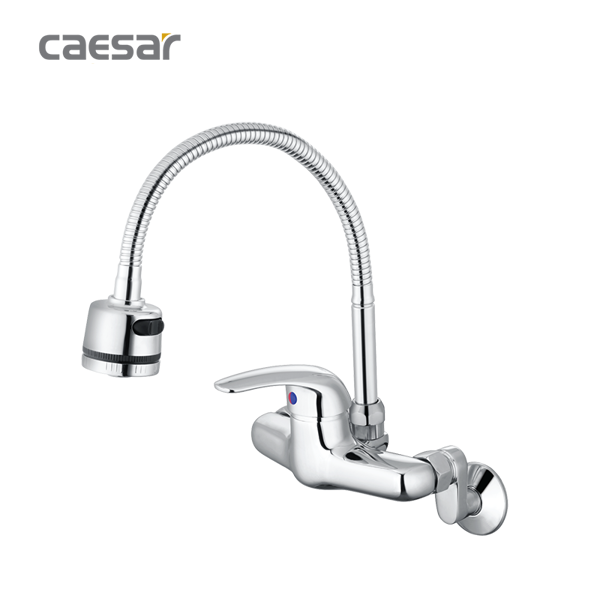 Vòi rửa bát gắn tường nóng lạnh K526C Caesar