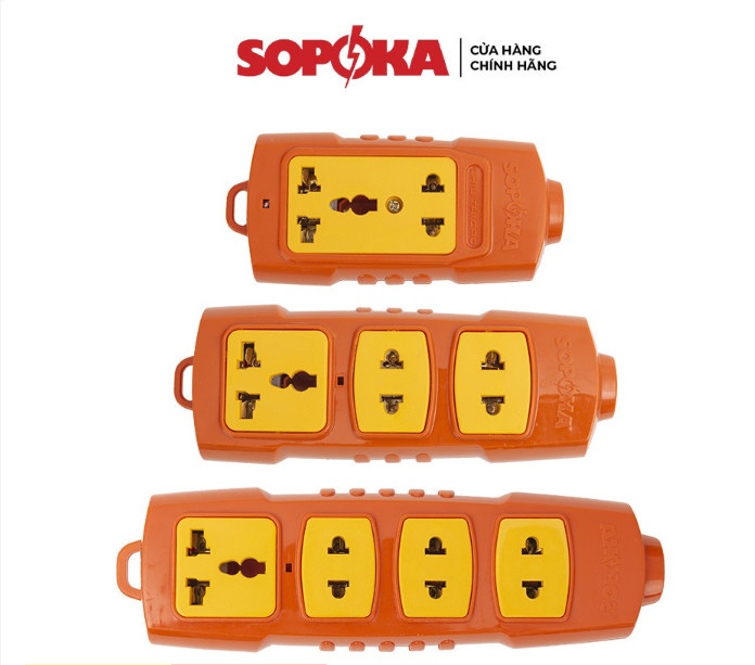Ổ cắm điện chịu tải SOPOKA 6000W siêu bền, bảo hành chính hãng 2 năm