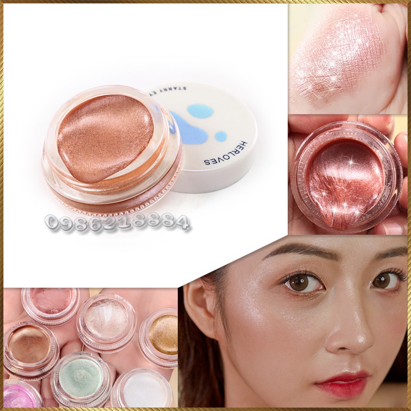 Gel nhũ chảy siêu bắt sáng CVZ HerLoves Starry Eyeshadow Moon Galaxy HSE7