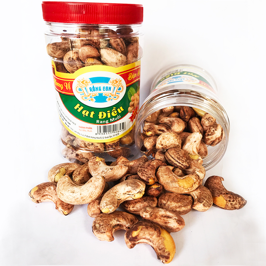 [HCM]Combo 2 Hộp Hạt Điều Rang Muối (Hộp 170gram) Bình Phước Hạt Nguyên 100% Thương Hiệu Rồng Con - Đồ Ăn Vặt
