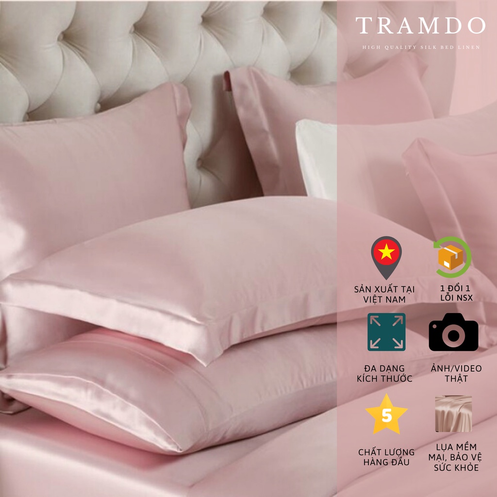 Vỏ gối nằm lụa cao cấp nite9silk tramdo bedding