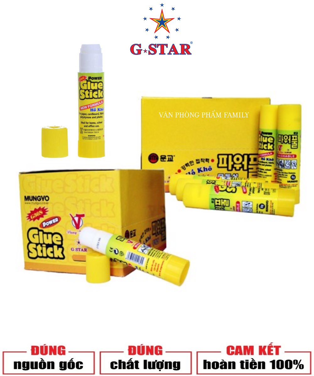 Hồ khô G-STAR 8g làm từ PVC 100% an toàn cho trẻ em, không màu, không mùi, không dung môi, không axit, thân thiện với môi trường