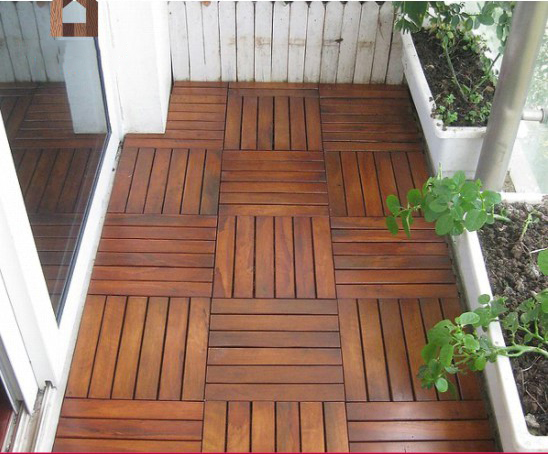 Combo 5 Tấm Lót Sàn Ban Công Sàn Gỗ Vỉ Nhựa Loại 6 Nan, Lót Sàn Ban Công/Nhà Tắm/Hồ Bơi (30x30x2cm) - Sàn gỗ tự nhiên vỉ nhựa lót sàn IKEA kháng khuẩn thoát nước nhanh chóng