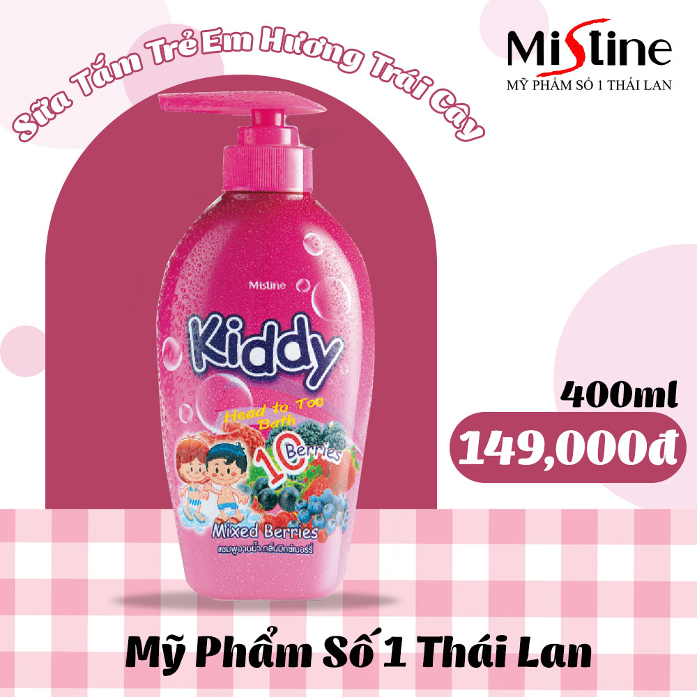 Sữa tắm gội toàn thân trẻ em hương trái cây mistine head to toe bath mixed berries