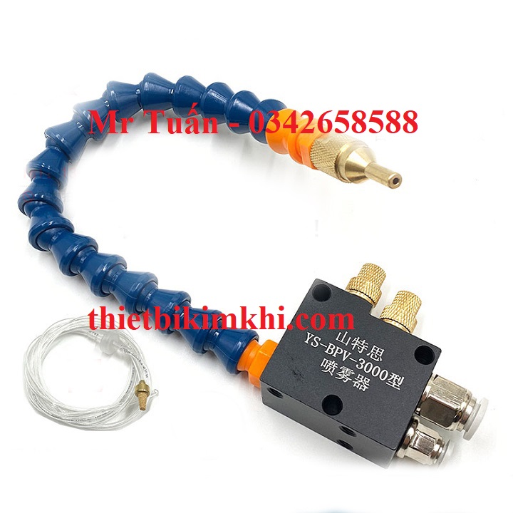Vòi phun sương hay còn gọi vòi phun làm mát, vòi phun sương máy CNC, vòi phun sương cho máy tiện CNC, vòi phun sương may phay CNC, vòi phun sương có van điều chỉnh lưu lượng, vòi phun YS-BPV-3000, vòi phun dầu làm mát lưỡi cắt