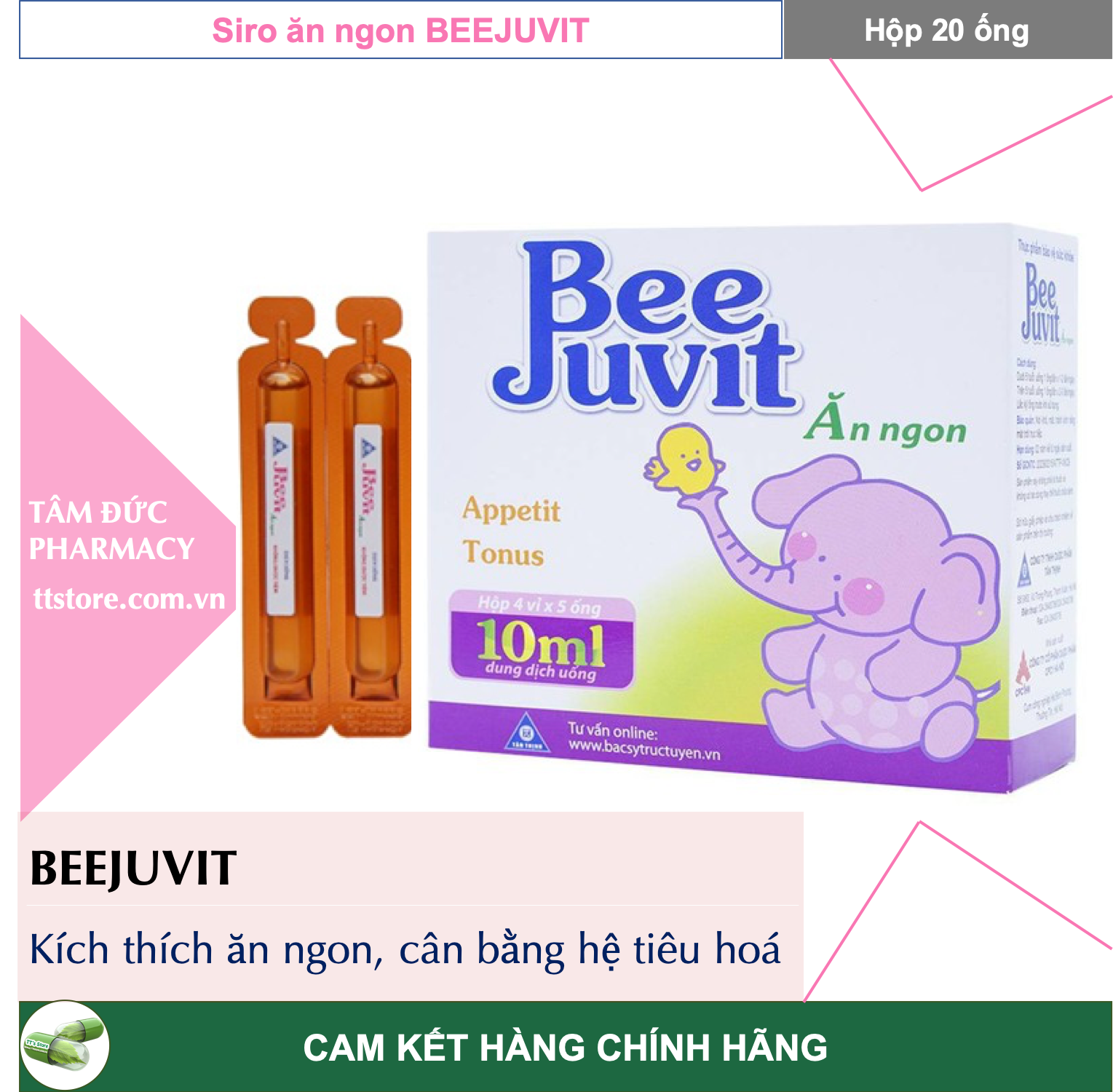 Siro Beejuvit Ăn Ngon - Kích thích ăn ngon, hỗ trợ tiêu hoá