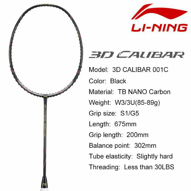 Vợt cầu lông Lining 3d Calibar 001c Chính hãng, Công thủ toàn diện