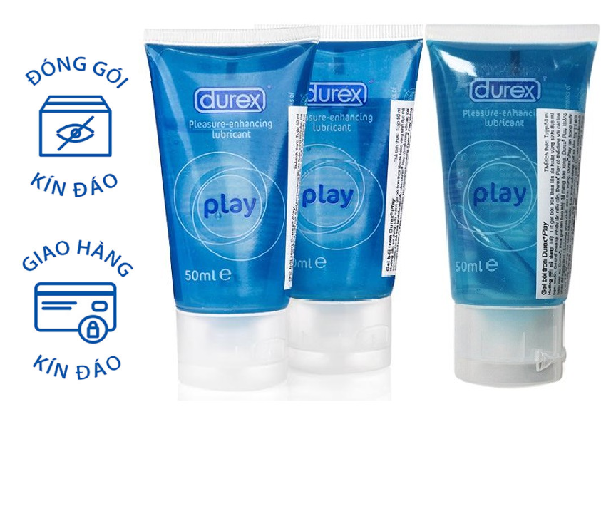 Freeship bộ 3 chai gel bôi trơn durex play 50ml thái lan