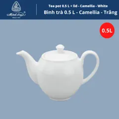 [HCM]Bình trà gốm sứ minh long Bình trà 0.5 L - Camellia - Trắng - 015038000