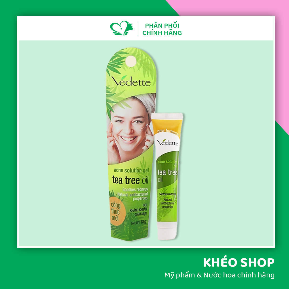 Gel chấm mụn tràm trà vedette tea tree oil - 18g