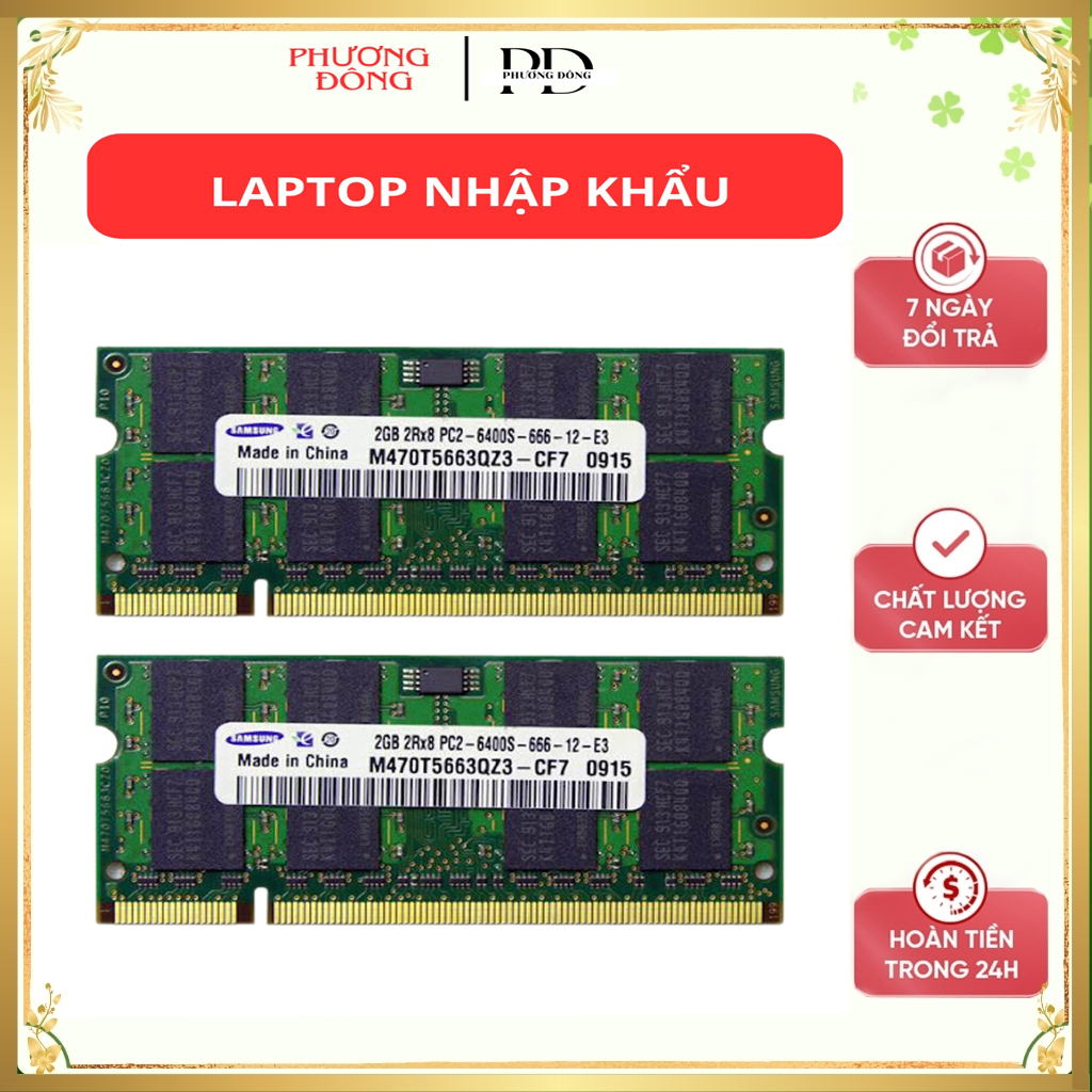 Ram laptop ddr2 2gb bus 667, 800, chính hãng, tháo máy