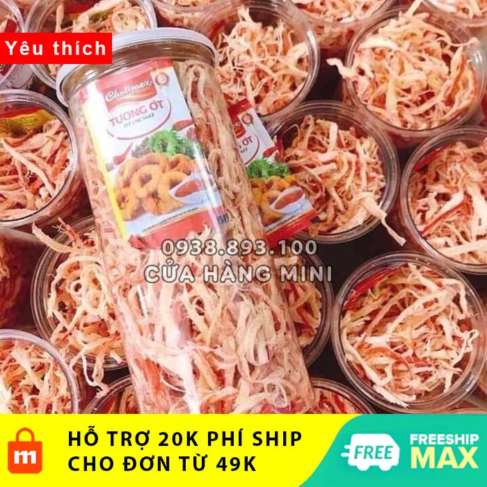 Khô Mực Xé Sợi Hấp Nước Dừa Hủ Như Hình (~250g Gồm Hủ)