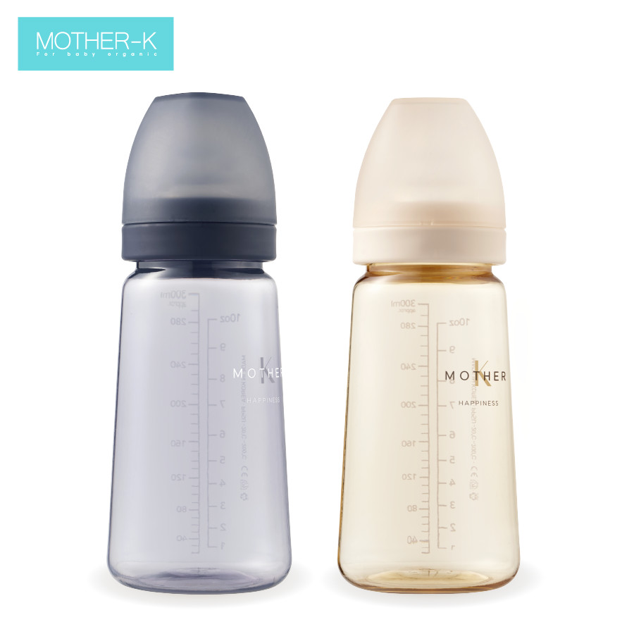 Bình sữa Mother K Hàn Quốc nhựa PPSU cao cấp núm ti silicone feeding bottle 180ml hoặc 280ml