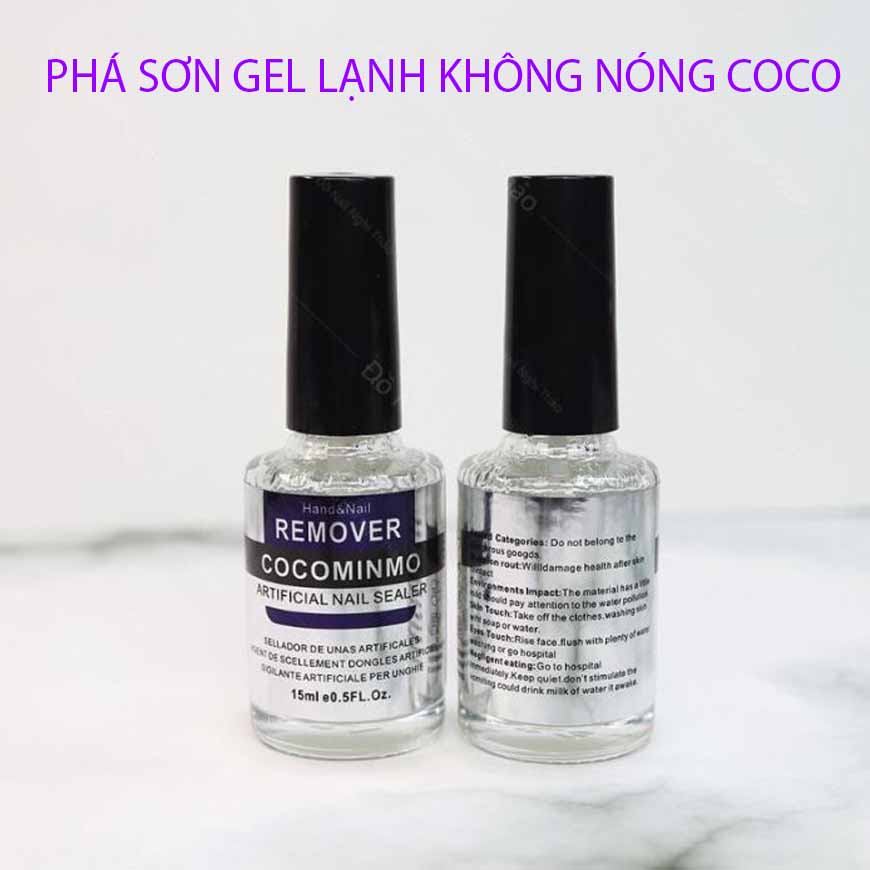 Nước Phá Sơn Gel CoCo Không Nóng Móng - Phá gel lạnh coco dòng phá gel siêu nhanh,không bị rác tay làm cảm giác lạnh giúp các thợ nail phá bộ sơn gel nhanh